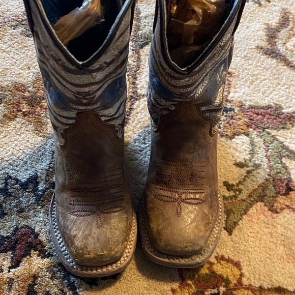 Roper child 9 Brown and Patterned Cowboy Boots - Picture 3 of 9